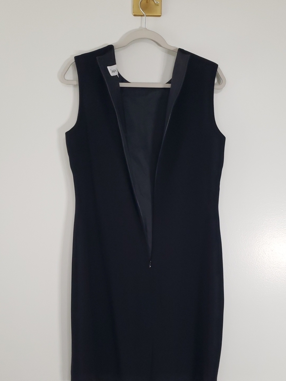 Sara Campbell Sleeveless Midi Sheath Dress 8 Black Office Career Work Business - Picture 9 of 16